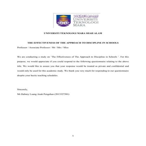 Online Questionnaire