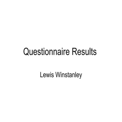 Questionnaire results