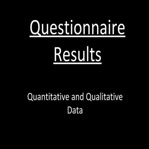 Questionnaire results
