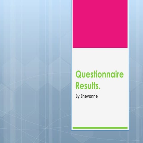 Questionnaire results