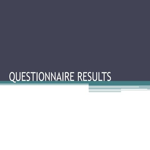 Questionnaire results