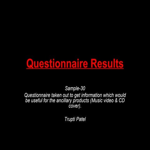 Questionnaire results