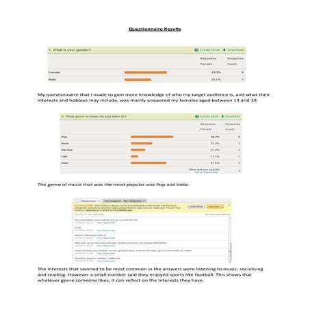 Music genre questionnaire result analysis | DOCX