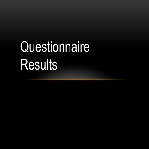 Questionnaire results 