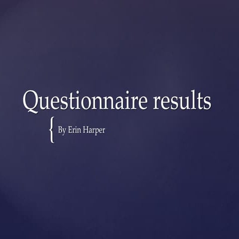 Questionnaire results