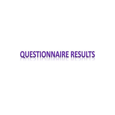 Questionnaire results