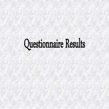 Questionnaire results