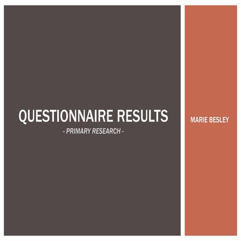 Target audience questionnaire analysis | PPTX