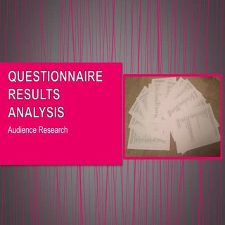 Questionnaire results analysis