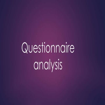 Questionnaire reuslts analysis(1)