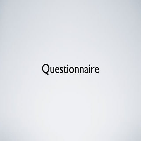 Questionnaires and surveys | PPTX