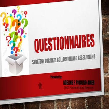 Questionnaire Design