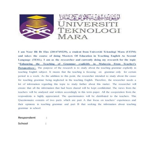 Questionnaires for research methodology