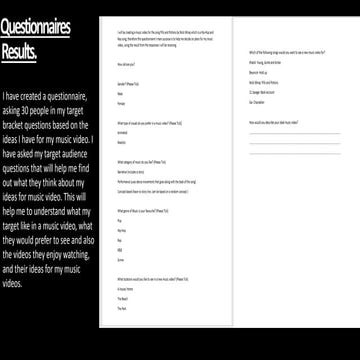Questionnaires results