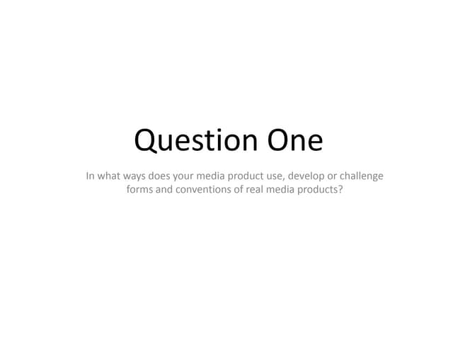 Question one   evaluation