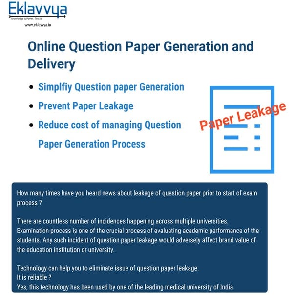 Secure Question paper generation and delivery 