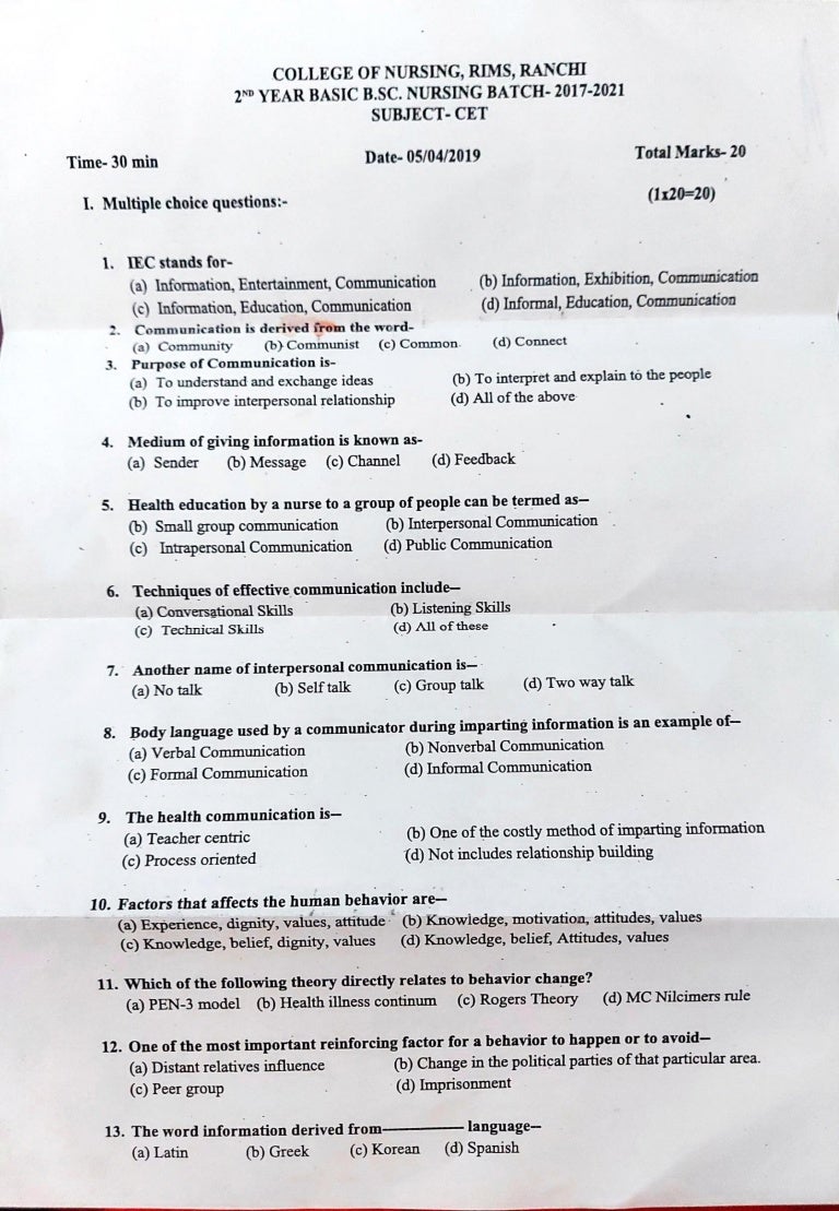Question Papers Of Bsc Nursing University Examination question-papers-of-bsc-nursing-university-examination