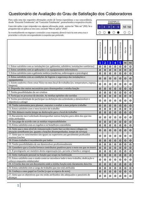 Questionário de avaliação do grau d...