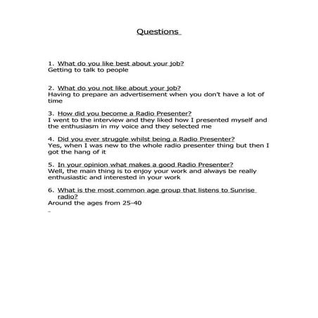 Fm questionnaires | DOCX