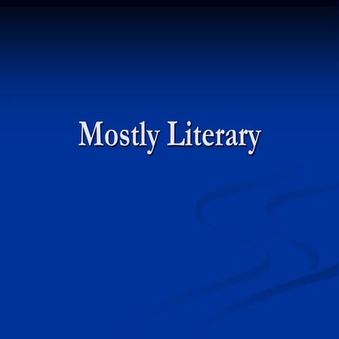 Mostly Literary - Literature Quiz