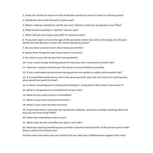 Basic Question For conversation with ladies