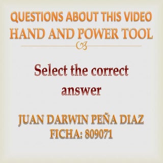 Questions about hand and power tool