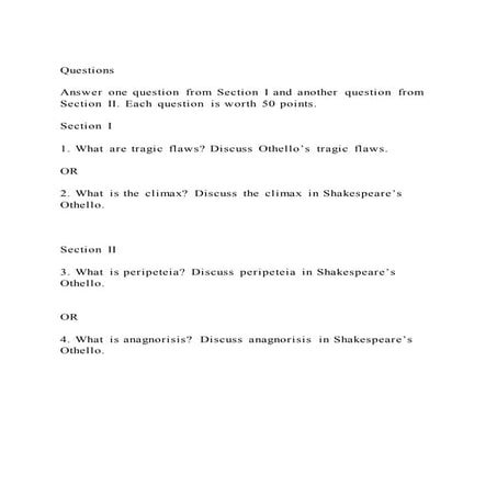 QuestionsAnswer one question from Section I and another questi | PDF