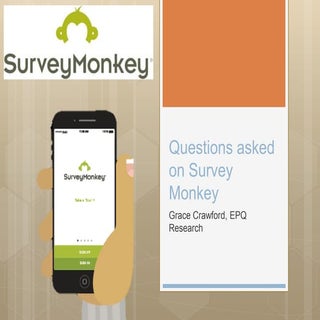 Questions asked on survey monkey