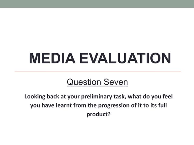 Question seven