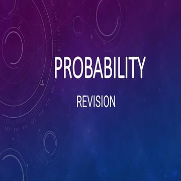 Questions file for a revision on probability and statistics