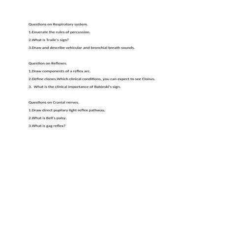 Questions on Respiratory system..docxnnn | DOCX