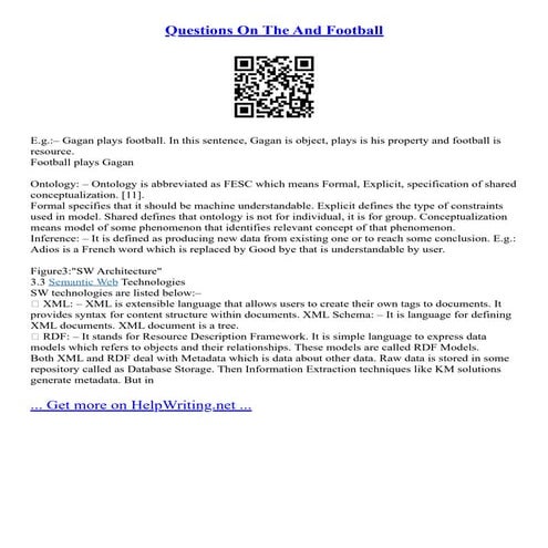 Questions On The And Football