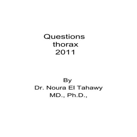 Questions on the thorax