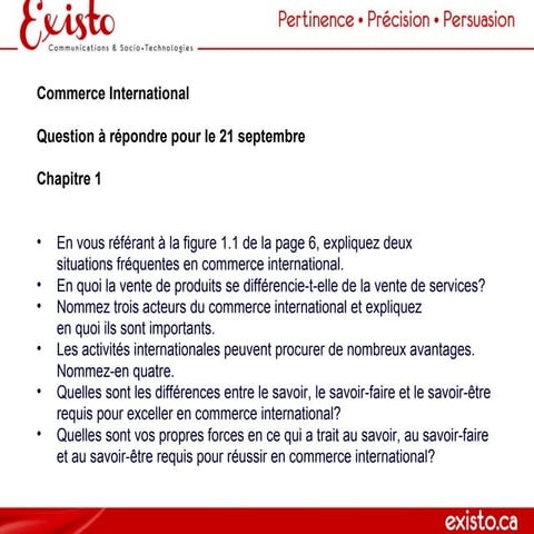 Question sur les chapitres 1 et 2