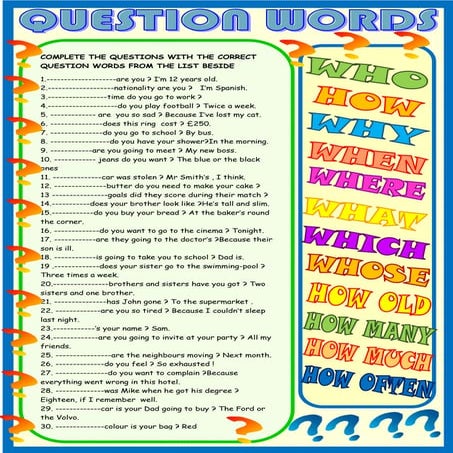 Question words 4