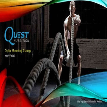 Mark Selmi Marketing Plan - Avanti Media - Mark Selmi, Marketing Consultant