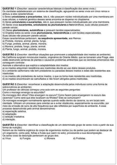 Questoes ciencias e