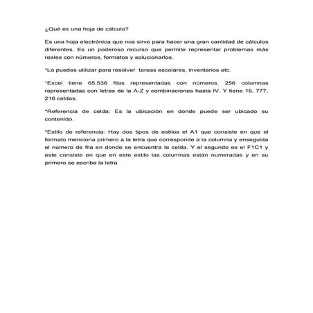 Qué Es Una Hoja De CáLculo