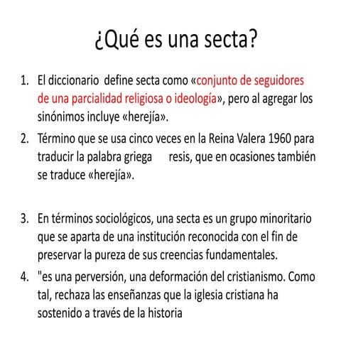 Qué es una secta | PPTX
