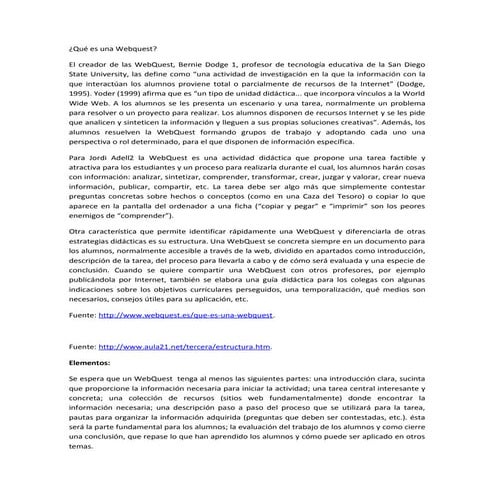 Qué es una webquest 