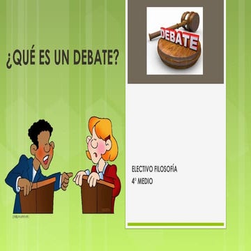 Qué es un debate