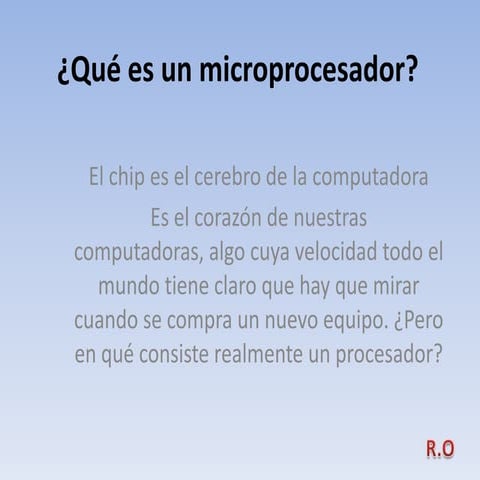 Qué Es Un Microprocesador