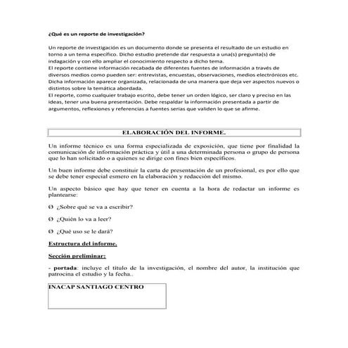 Qué es un reporte de investigación