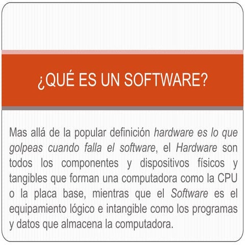 ¿Qué es un software?