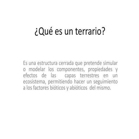 Qué es un terrario