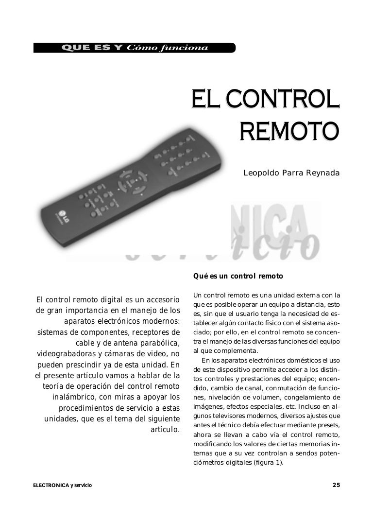 Qué es y cómo funciona control remoto
