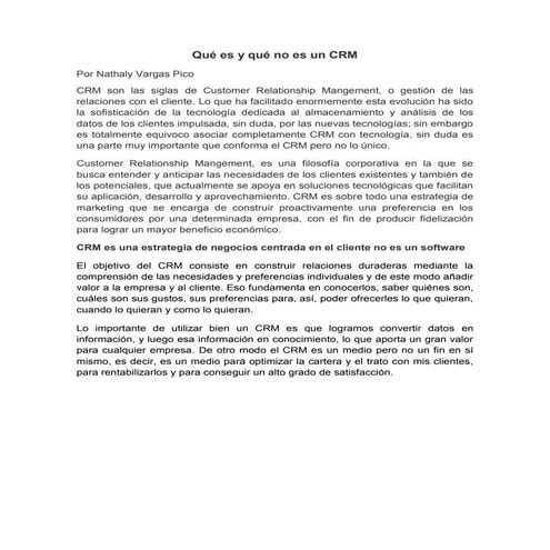 Qué es y qué no es un crm