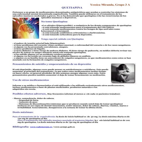 Quetiapina   miranda yessica - www.instituto taladriz.com.ar