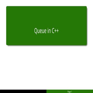 Concept to use Queue in C++ Programming Language | PPTX