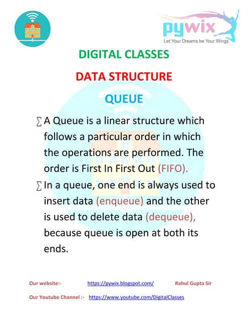 Queue in data structure